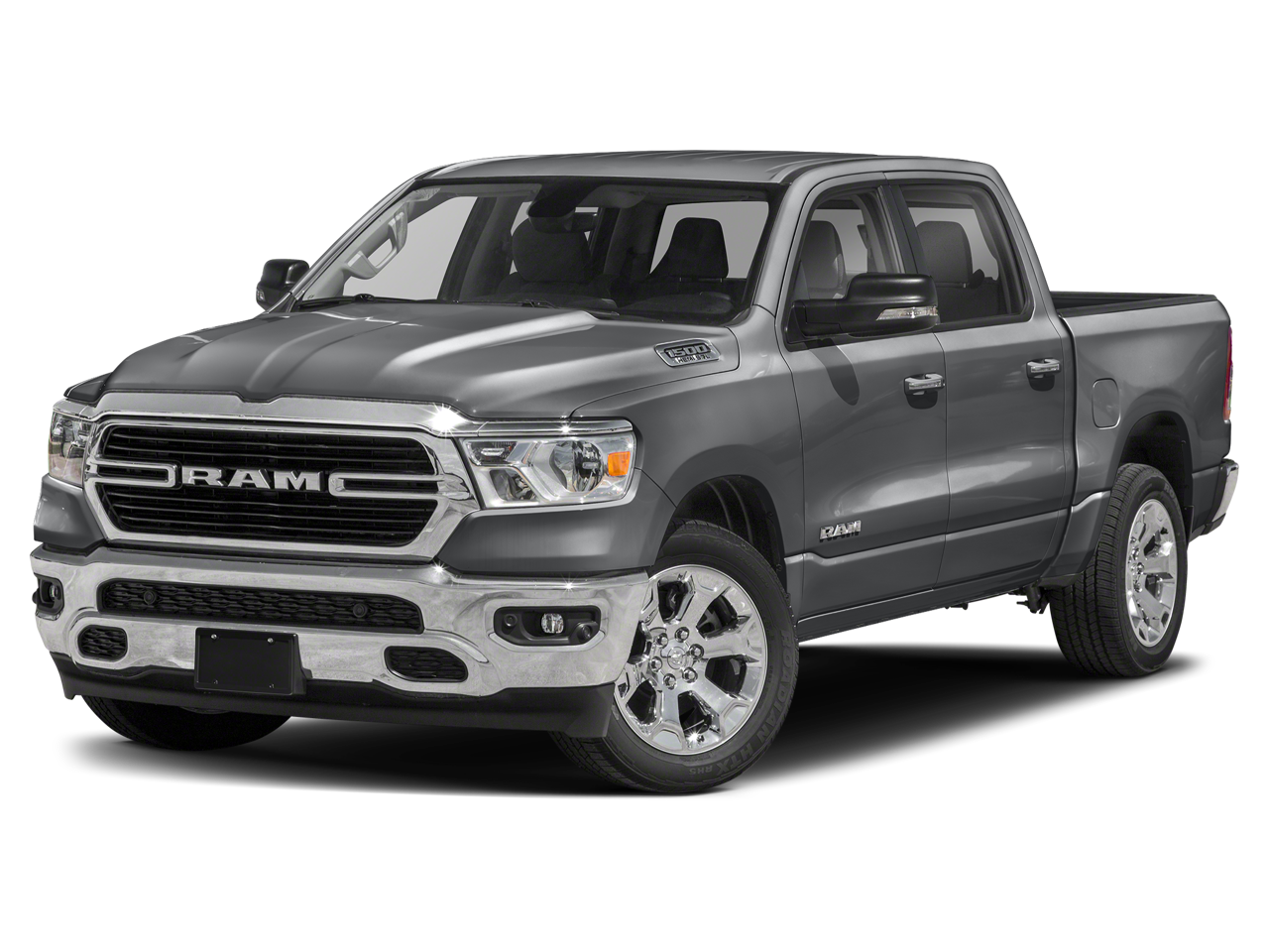 2021 RAM 1500 Big Horn in Billet Silver Metallic Clearcoat — front three-quarter view