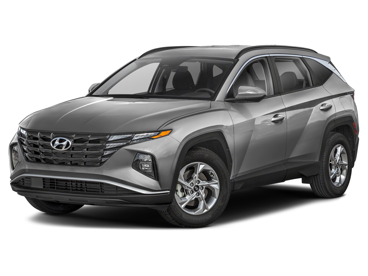 2024 Hyundai TUCSON SEL in Shimmering Silver — front three-quarter view