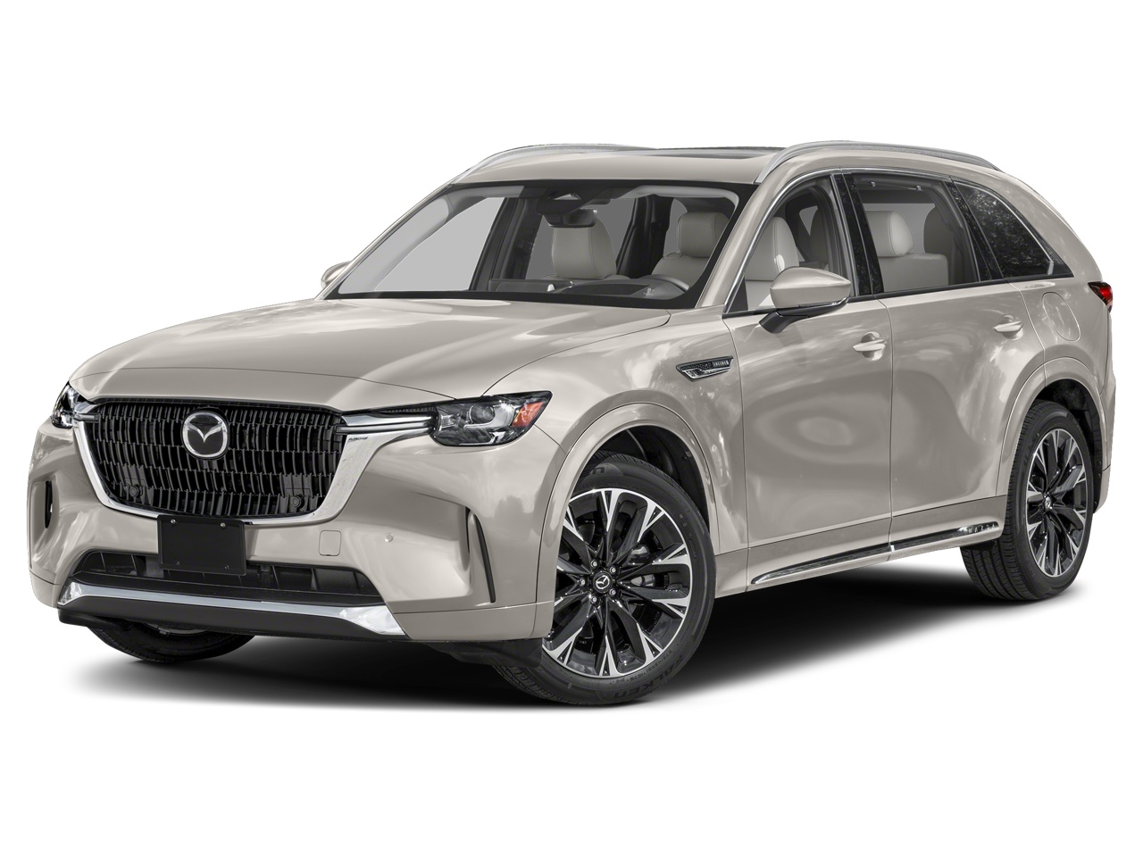 2024 Mazda Mazda CX-90 3.3 Turbo S in Platinum Quartz — front three-quarter view
