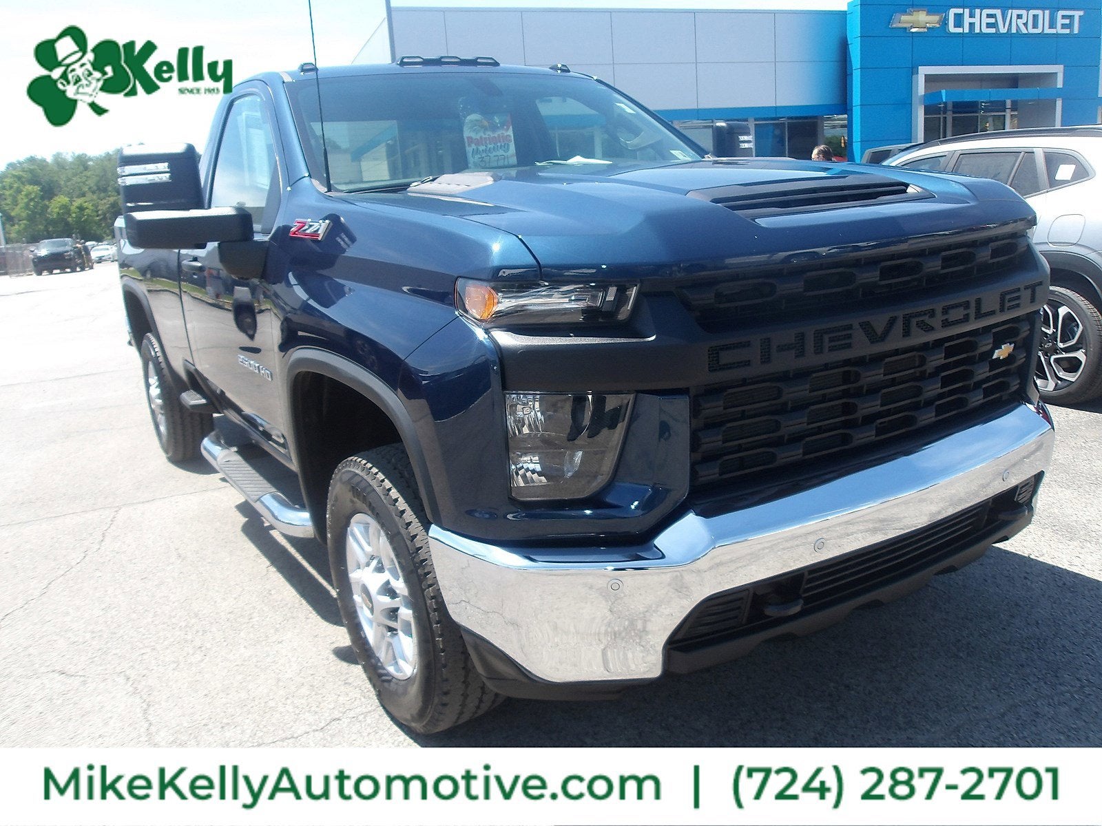2020 Chevrolet Silverado 2500HD Work Truck in Northsky Blue Metallic — front three-quarter view