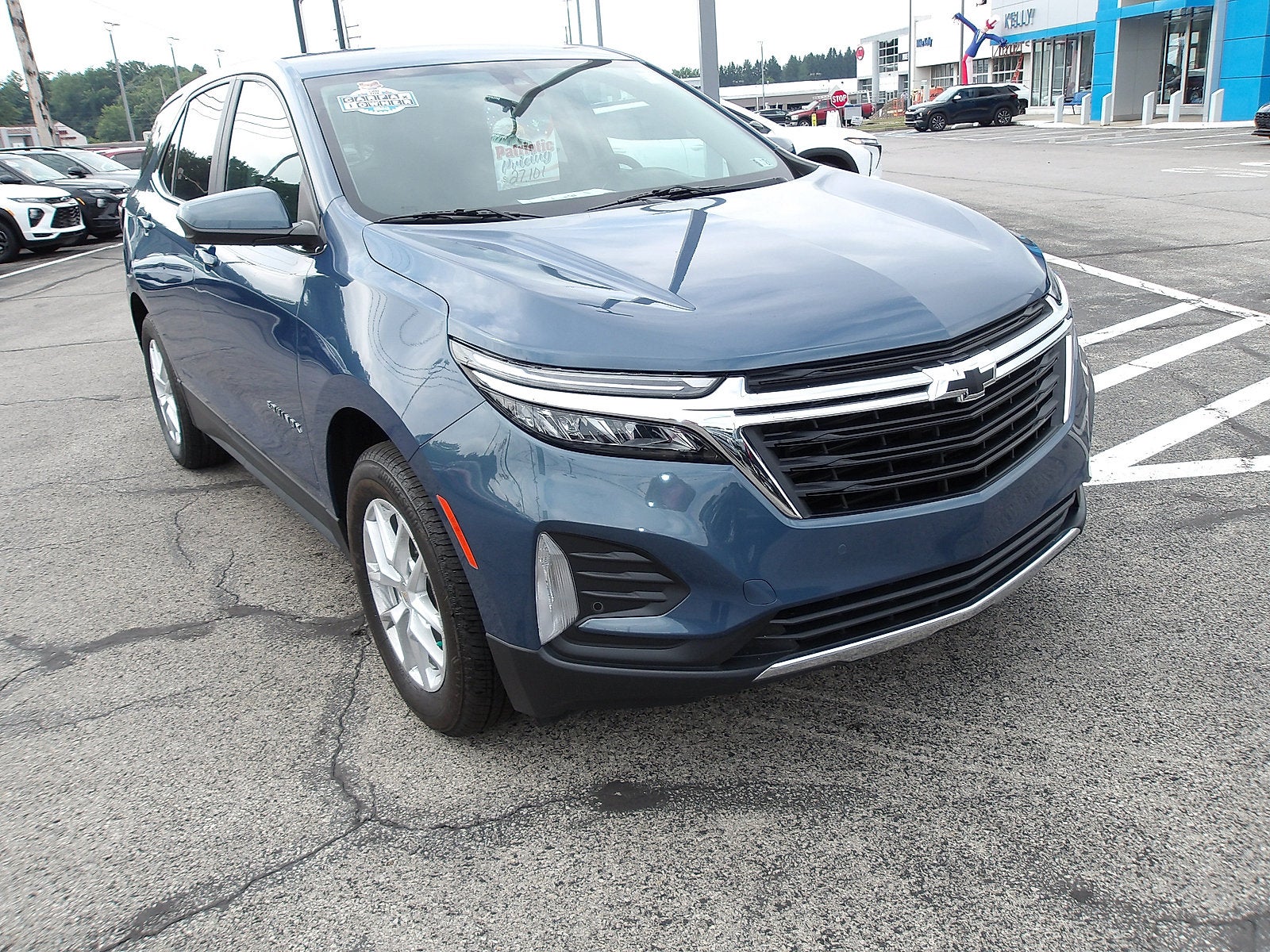 2024 Chevrolet Equinox LT in Lakeshore Blue Metallic — front three-quarter view