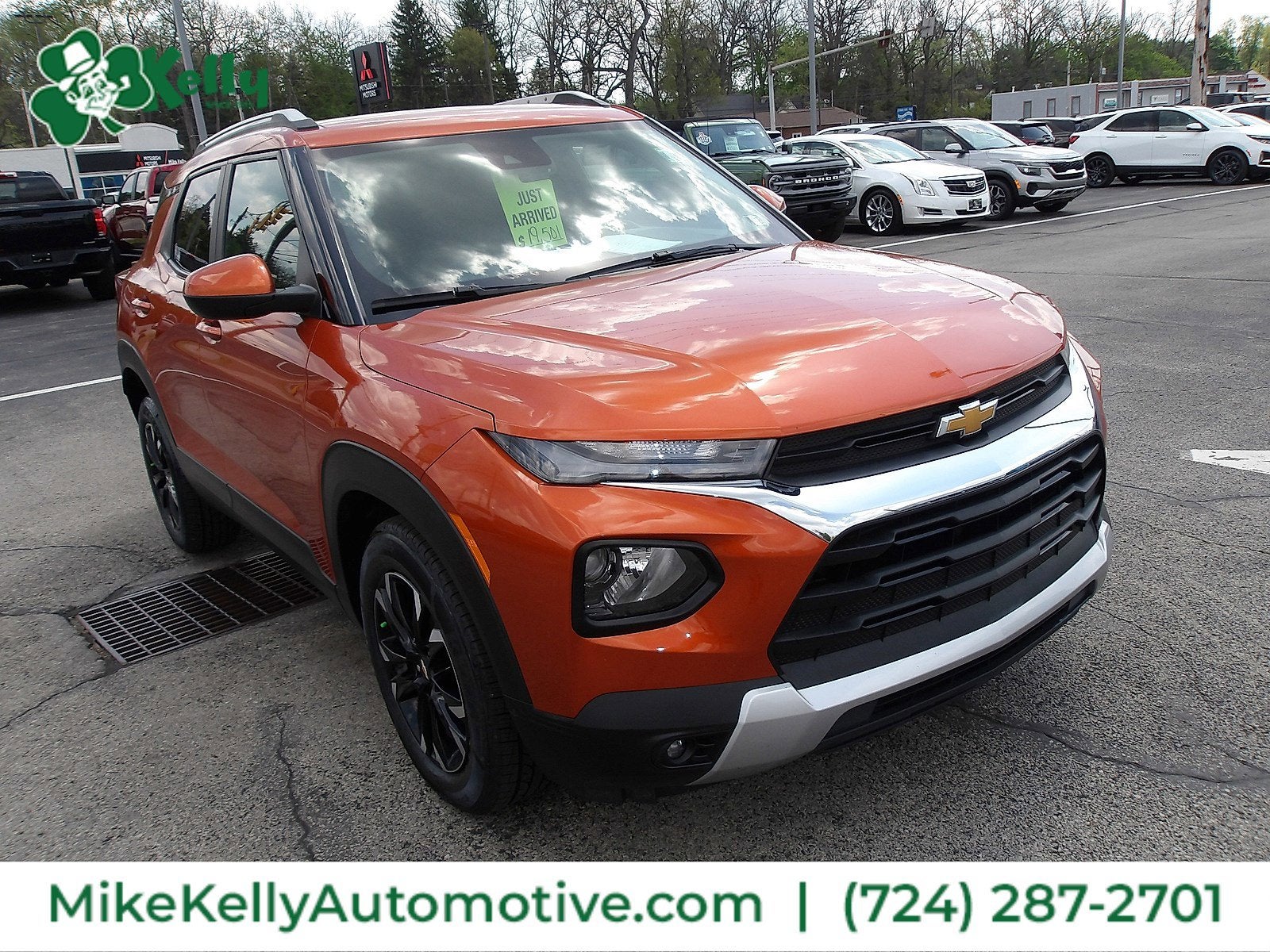 2023 Chevrolet Trailblazer LT in Vivid Orange Metallic — front three-quarter view