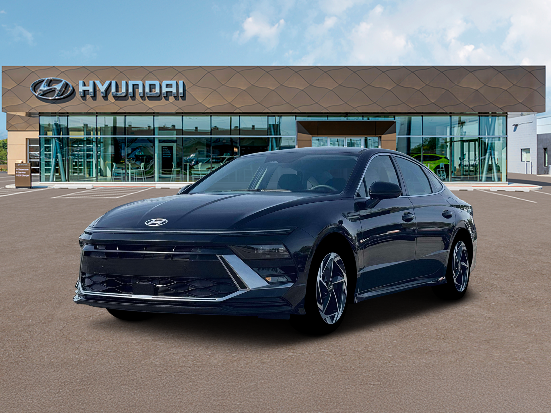 2026 Hyundai SONATA SEL Sport in Abyss Black — front three-quarter view