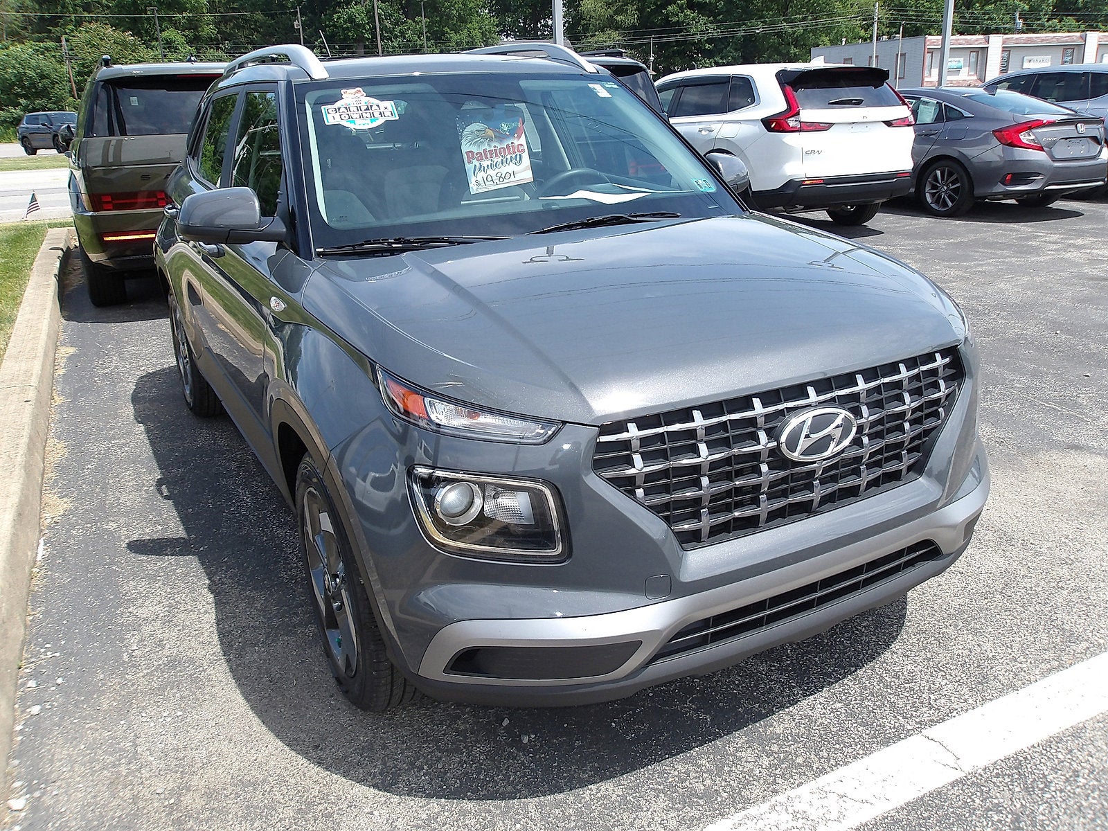 2024 Hyundai VENUE SEL in Ecotronic Gray — front three-quarter view